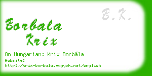 borbala krix business card